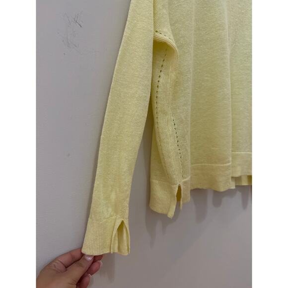 Haven Well Within Knit Linen Lightweight Coastal Sweater Top Boho Beach Small - Picture 4 of 5